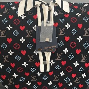 Louis Vuitton Black and Red Patterned Dress